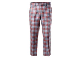 Plaid suit trousers isolated on white background