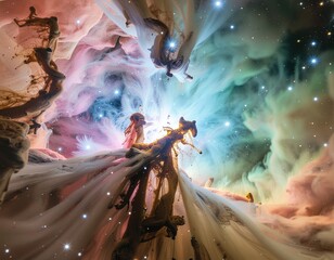 Vast Interstellar Nebula with Star Formation