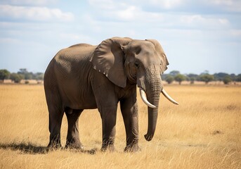Naklejka premium Elephant in savanna