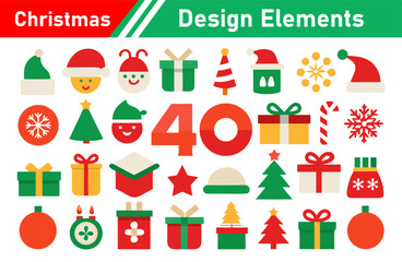 Christmas Design Elements A Collection of Festive Icons for Holiday Projects