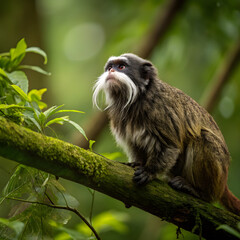 primates perched in trees