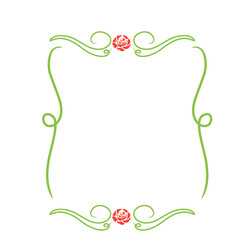 rose swirl frame decoration