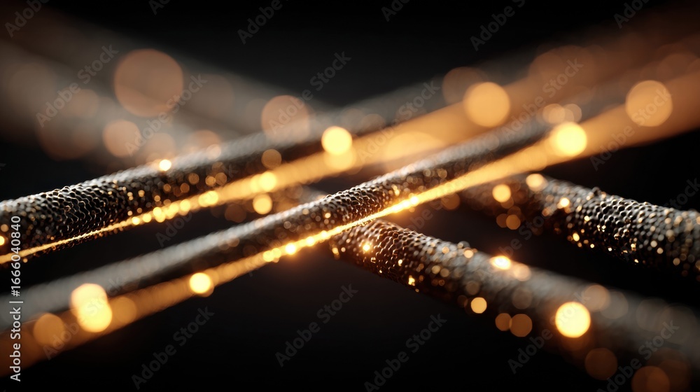 Poster glowing abstract lines create a dynamic and futuristic design, ideal for technology concepts.