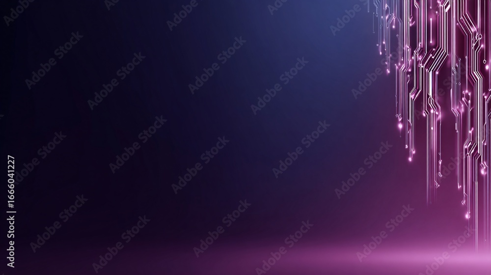 Poster ai machine learning concept with glowing holographic algorithm charts on gradient background, copysp