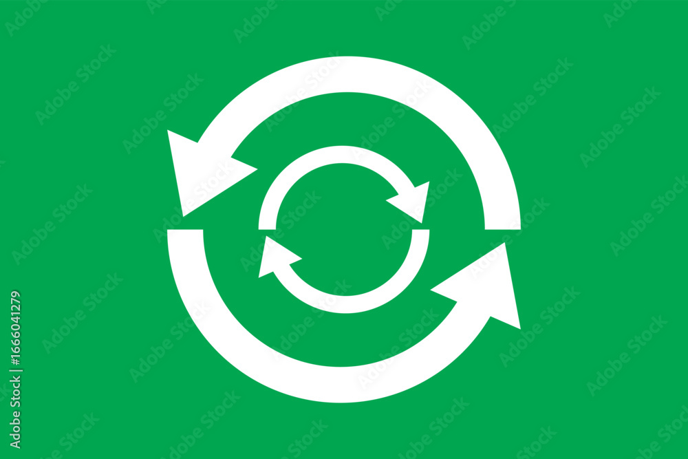 Poster reverse arrow icon vector design isolated in green background.