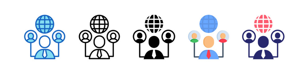 Outsourcing Multiple Style Icon Set Collection. 