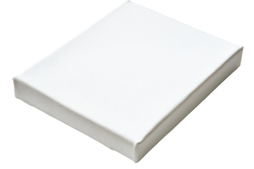 Blank white newspaper folded isolated on transparent background. Rectangle white canvas panel with a blank surface isolated on white background.