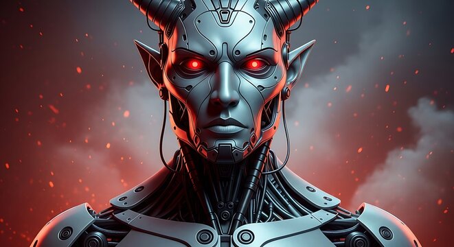 Cybernetic Demon, Focused and Intense.