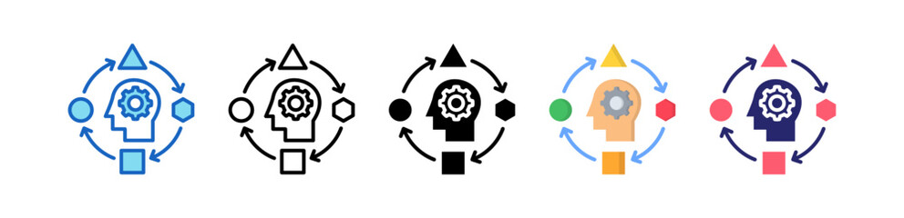 Adaptive Multiple Style Icon Set Collection. 