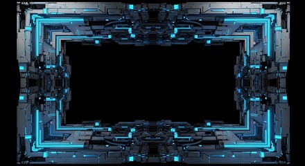 Futuristic Technology Frame Background.