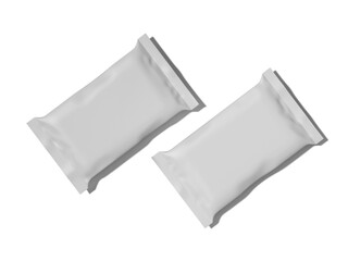 Blank Snack Bar Wrapper Packaging Mockup 3D Rendering