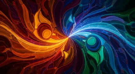 Fototapeta premium The Parallel Dimension Abstract Cosmic Energy with Red and Blue Worlds Colliding in Surreal Multiverse Visualization 