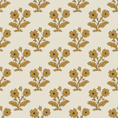 Decorative floral vector seamless pattern design