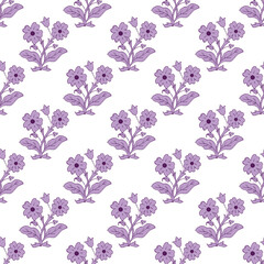 Decorative floral vector seamless pattern design