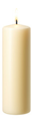 Tall pillar candle with a smooth surface