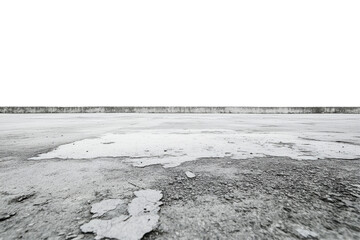 Obraz premium Abstract textured surface with black background isolated on transparent background. Grey concrete floor isolated on white background.