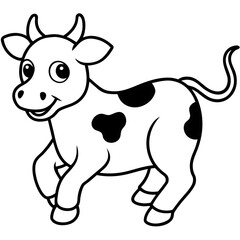Naklejka premium funny cow cartoon