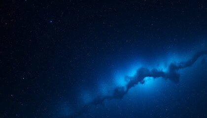 Fototapeta premium Deep blue night sky with nebula and stars