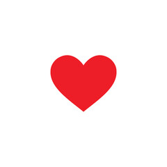 Heart, love, romance or valentine's day red vector icon for apps and websites