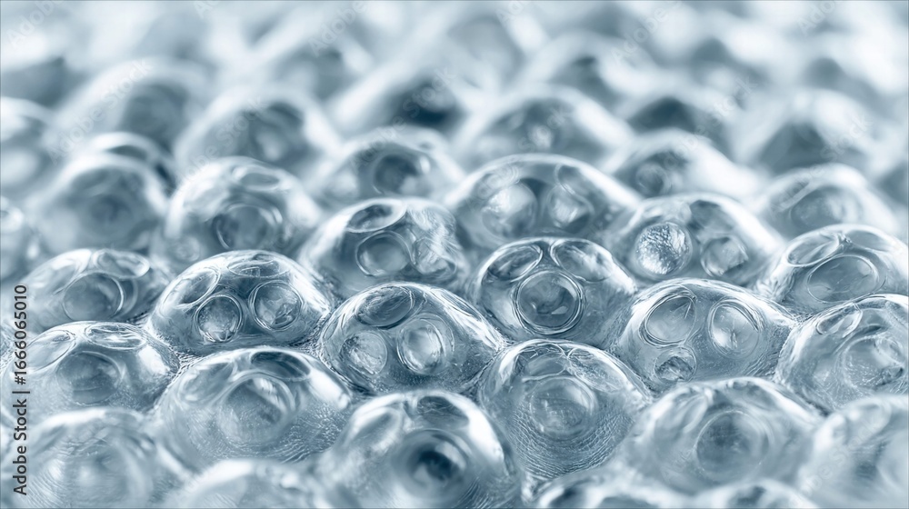 Poster this image showcases a macro shot of a bubble-like, transparent surface.
