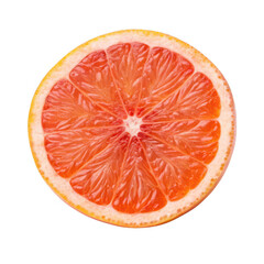 Grapefruit slice isolated on transparent background