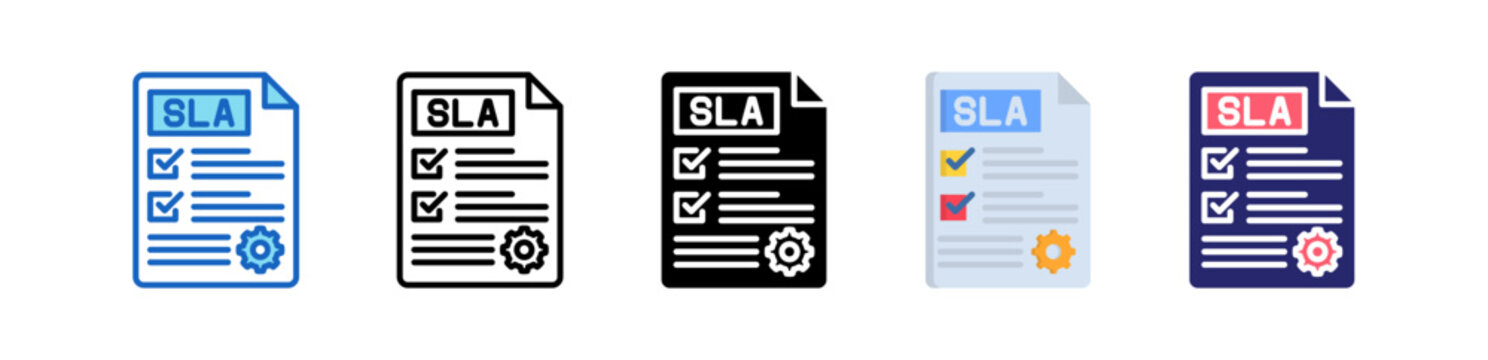 Sla Multiple Style Icon Set Collection. 