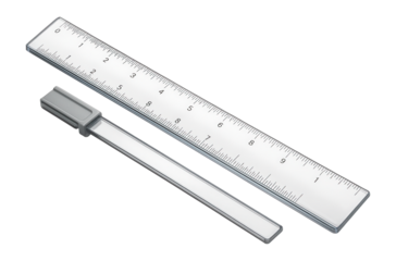 Ruler with detachable straight edge