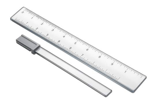 Ruler with detachable straight edge