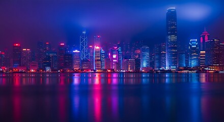Fototapeta premium Hong Kong Cityscape at Night.