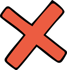 Obraz premium red and white cross