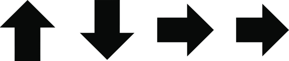Directional arrows pointing up, down, and right for your next project's clear communication
