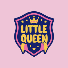 Little queen design: For print on kids t-shirt