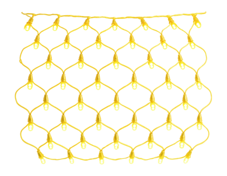 Yellow net lights with a grid pattern