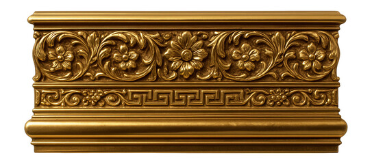 Ornate gold border with detailed carvings and shiny surface