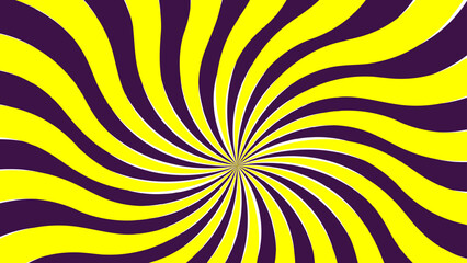 Abstract background with hypnotic spiral wavy rays pattern. Curve smoothly, forming swirling vortex effect. Spiral background with white and blue Sunburst. Funky ray elements,