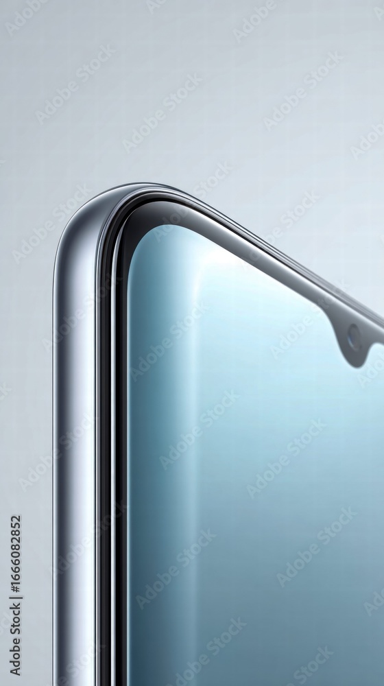 Poster a modern smartphone is showcased, highlighting its sleek design and screen with a gradient backgroun