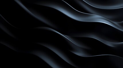 Obraz premium Dark, flowing, wavy lines create a sophisticated abstract design.