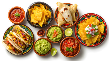 Tacos and Nachos Flat Lay