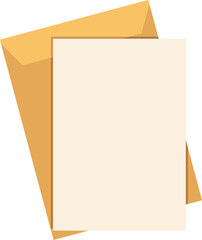 Blank Paper with an Envelope Illustration