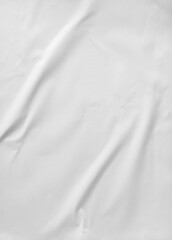 Obraz premium White crumpled, creased, and wet glued paper isolated on a clean background. The textured, soaked surface adds depth and organic character, ideal for modern and artistic design projects.