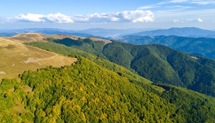 Obraz premium Mountain range aerial view
