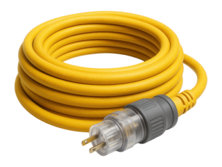 Heavy-duty extension cord with locking plug