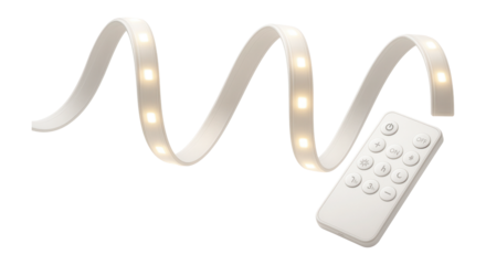 White LED strip light with remote control