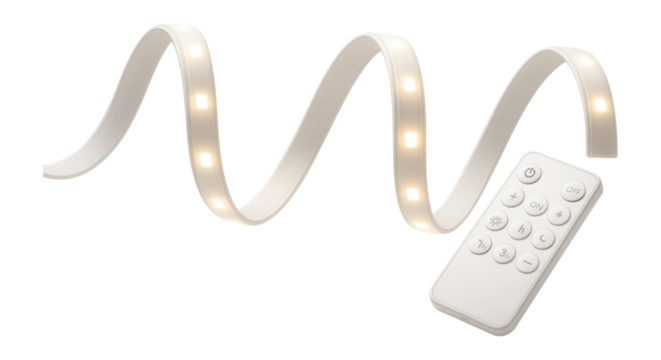 White LED strip light with remote control