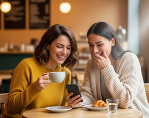 Strong friendship clearly seen from their sincere laughter together.