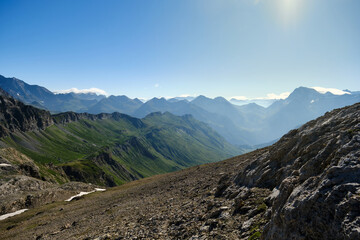 Fototapeta premium Sunrise in a valley in the Pyrenees