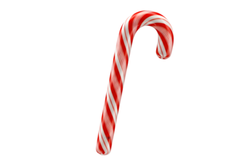 Festive candy cane, a classic holiday treat perfect for Christmas celebrations, adding joy and sweetness to any design, a symbol of winter cheer