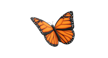 Obraz premium Beautiful orange monarch butterfly perched elegantly with intricate wing patterns.