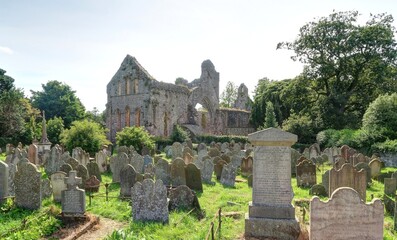 ruines de l'abbaye de Grey Abbey en Irlande du Nord