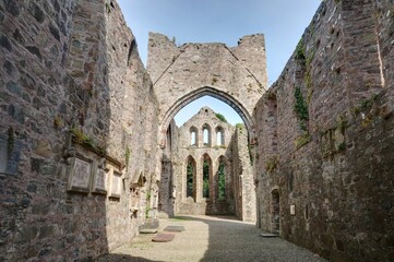 Naklejka premium ruines de l'abbaye de Grey Abbey en Irlande du Nord